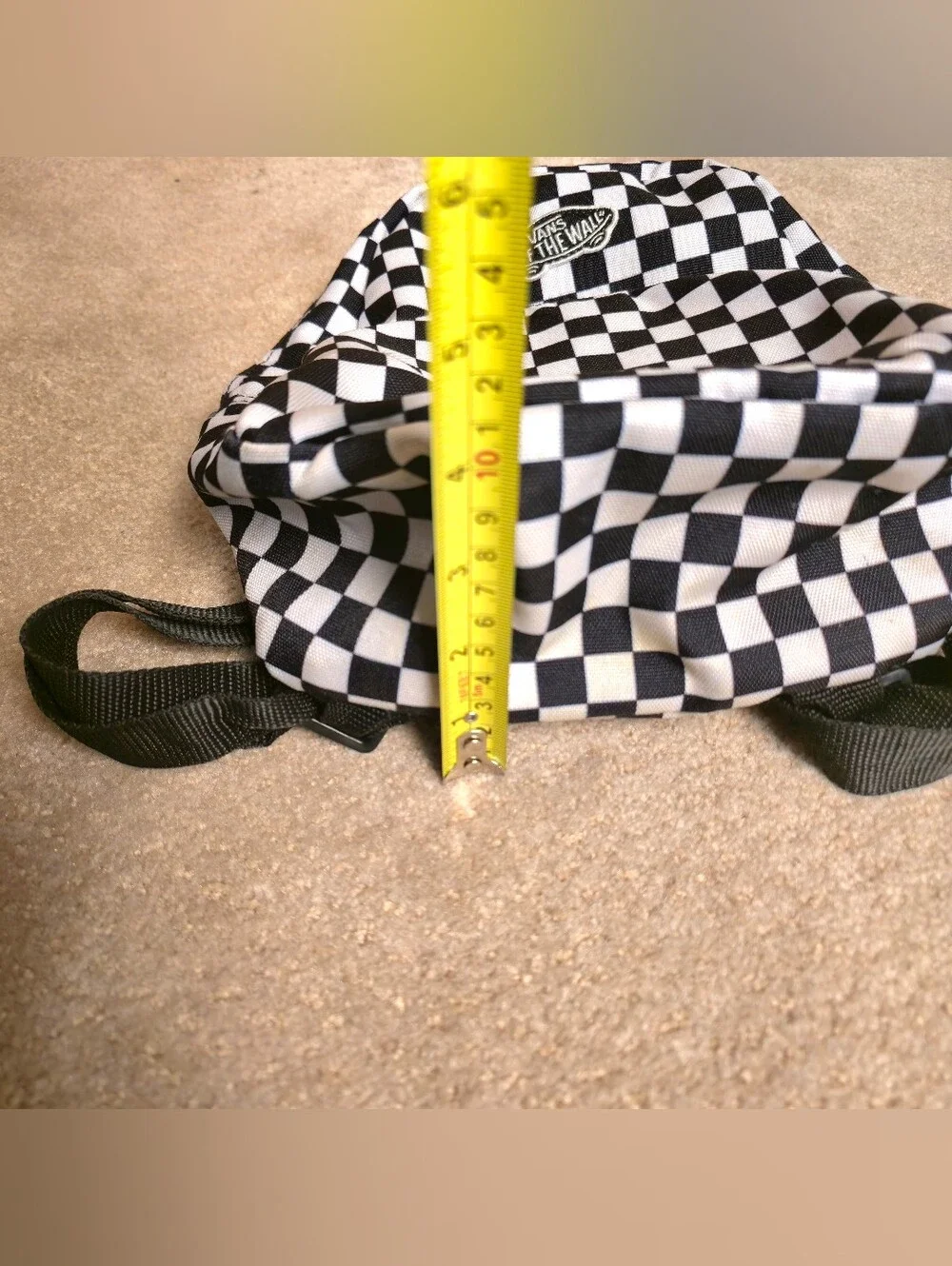 VANS Mini Backpack Black/White Checkerboard Pattern Skate BMX Freestyle Moto